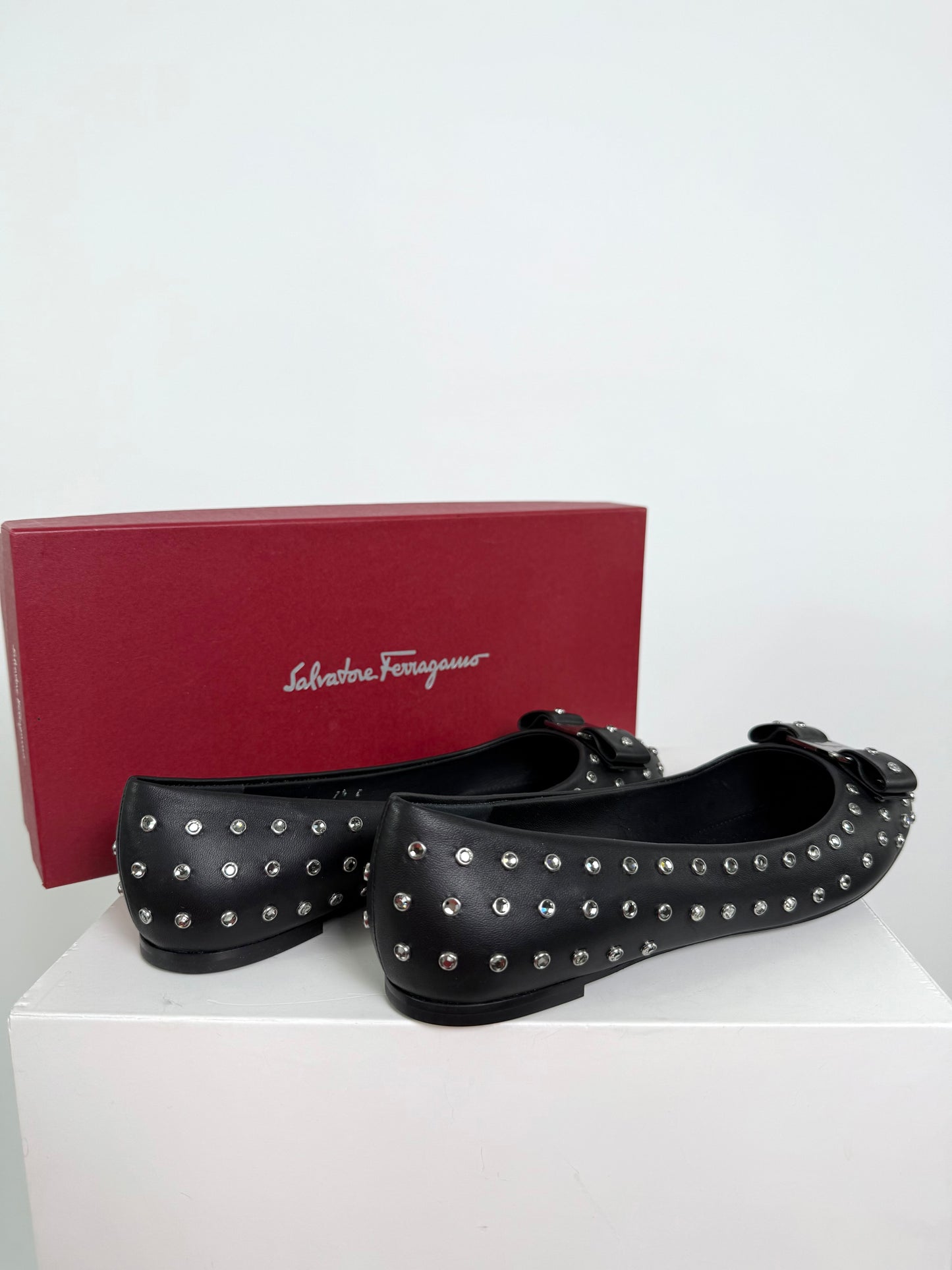 Ferragamo Studded Ballet Flats