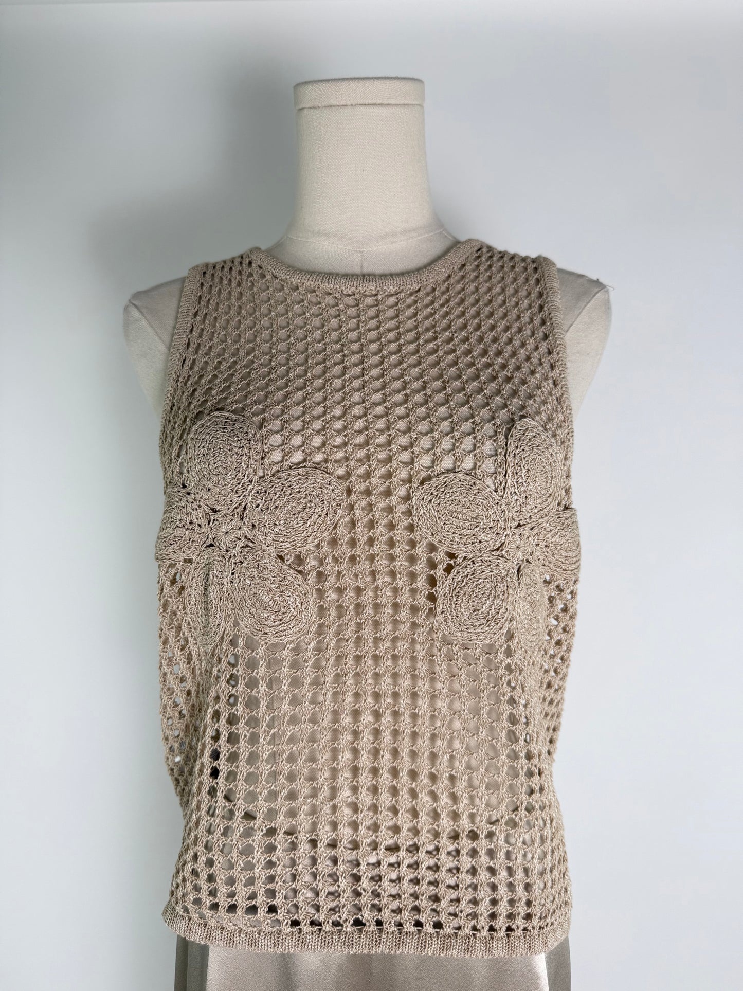 MNG Crochet Floral Top
