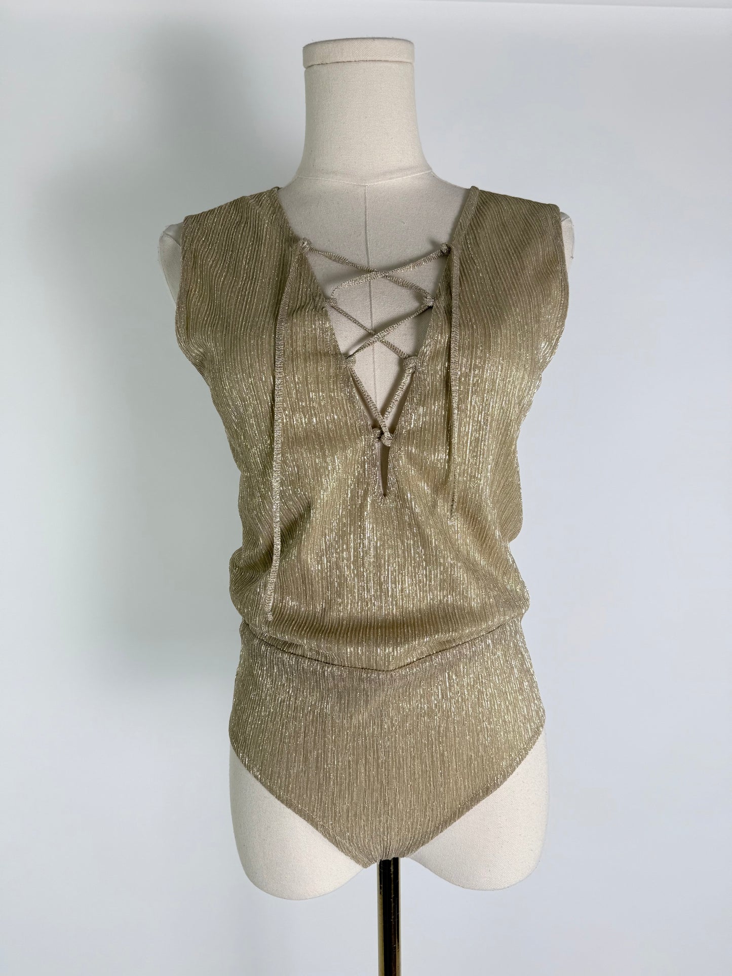 Anine Bing Metallic Bodysuit