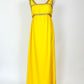 Vintage 1960s Yellow Raw Silk maxi Dress