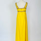 Vintage 1960s Yellow Raw Silk maxi Dress