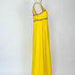 Vintage 1960s Yellow Raw Silk maxi Dress