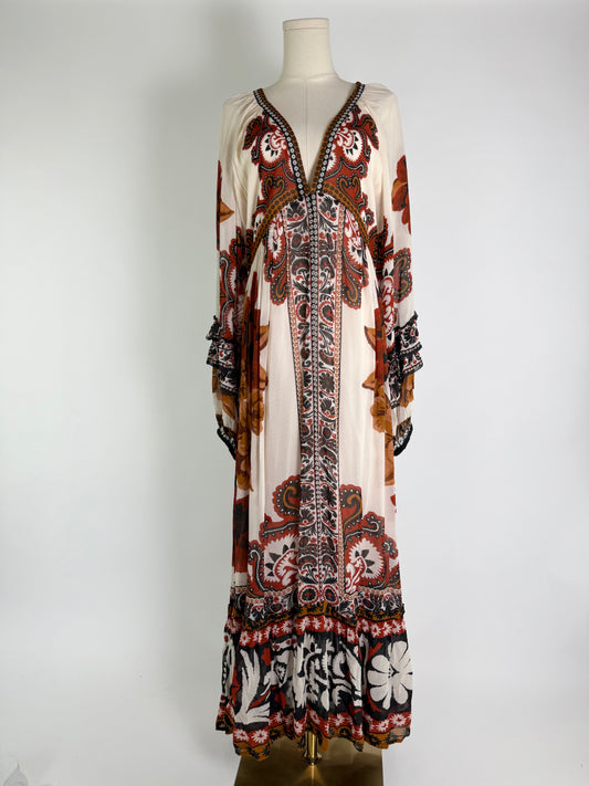 Farm Rio Sand Winter Tapestry Maxi Dress