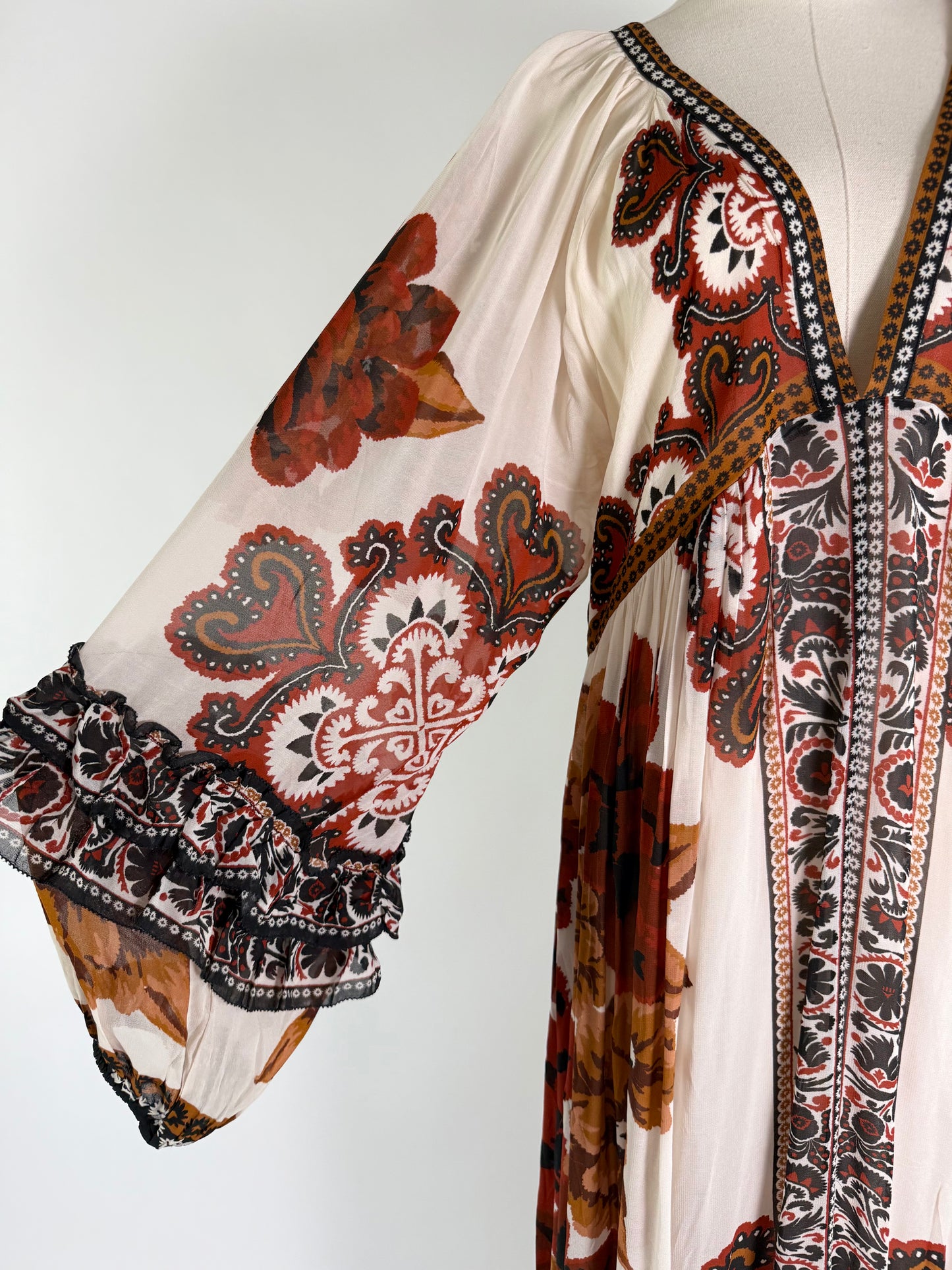 Farm Rio Sand Winter Tapestry Maxi Dress