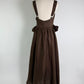 VRG GRL Brown Bow Linen Maxi Dress