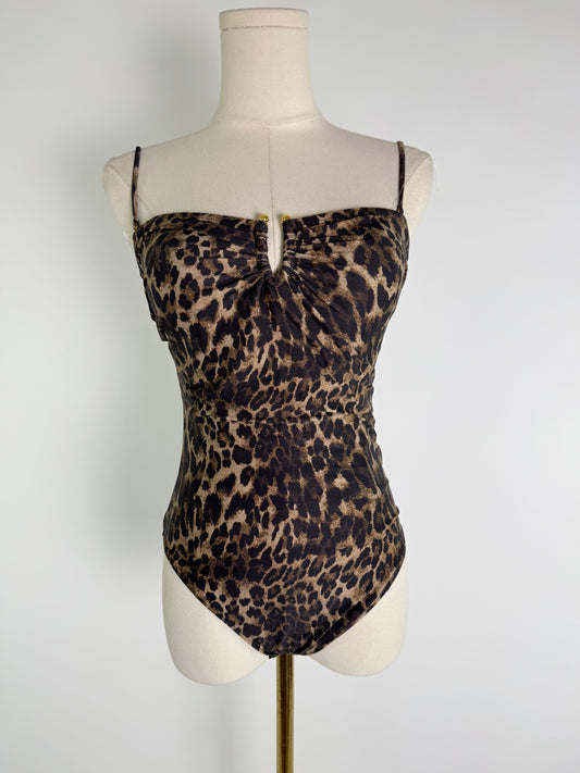 Nili Lotan Leopard Print One Piece Swimsuit