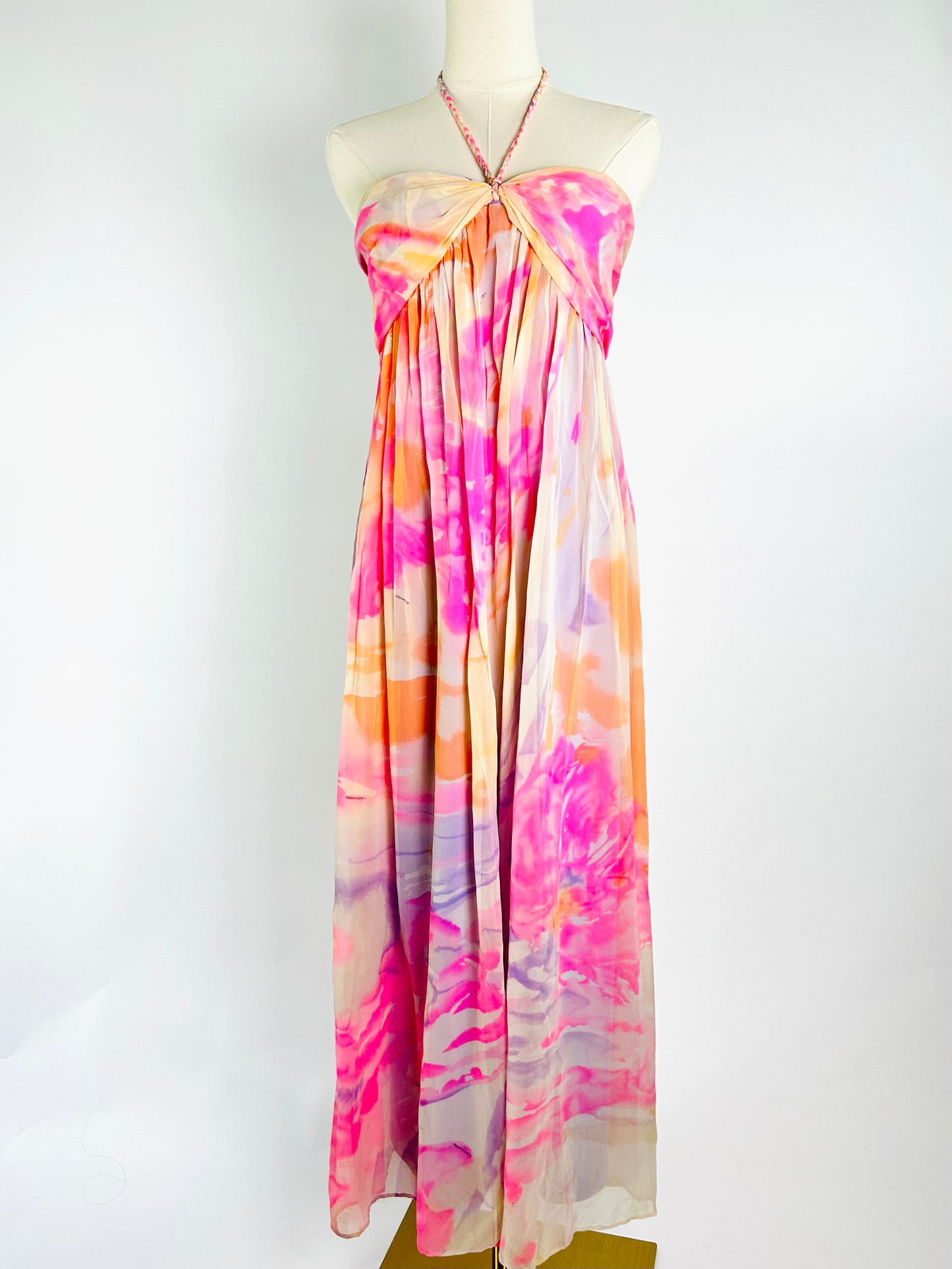 Vintage Leonard Paris Silk Maxi Dress or Skirt