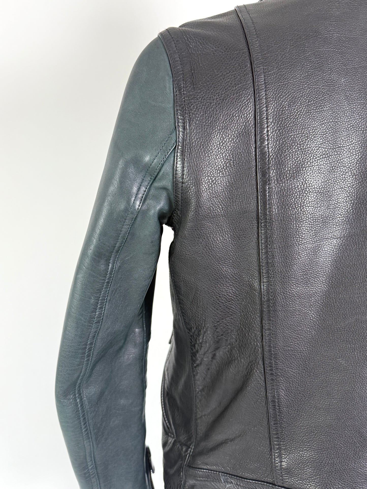 Baldwin Black & Green Leather Jacket