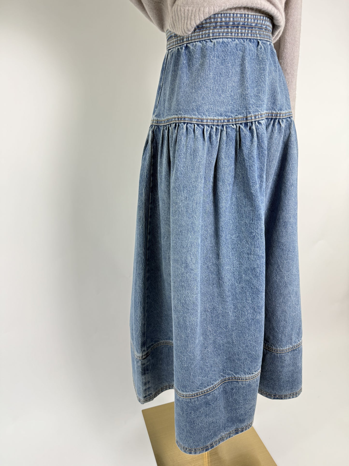 Ulla Johnson Denim Midi Skirt