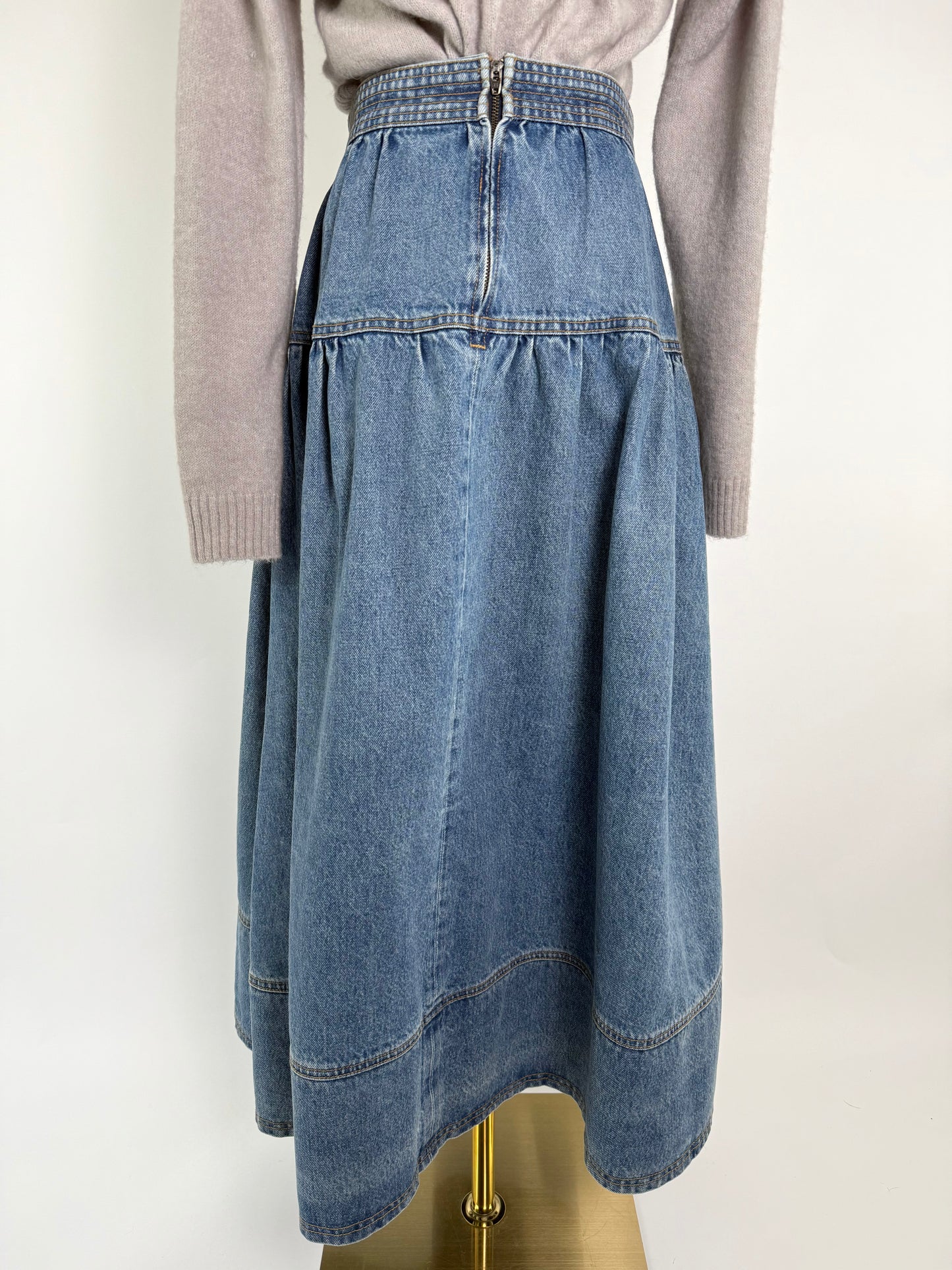 Ulla Johnson Denim Midi Skirt