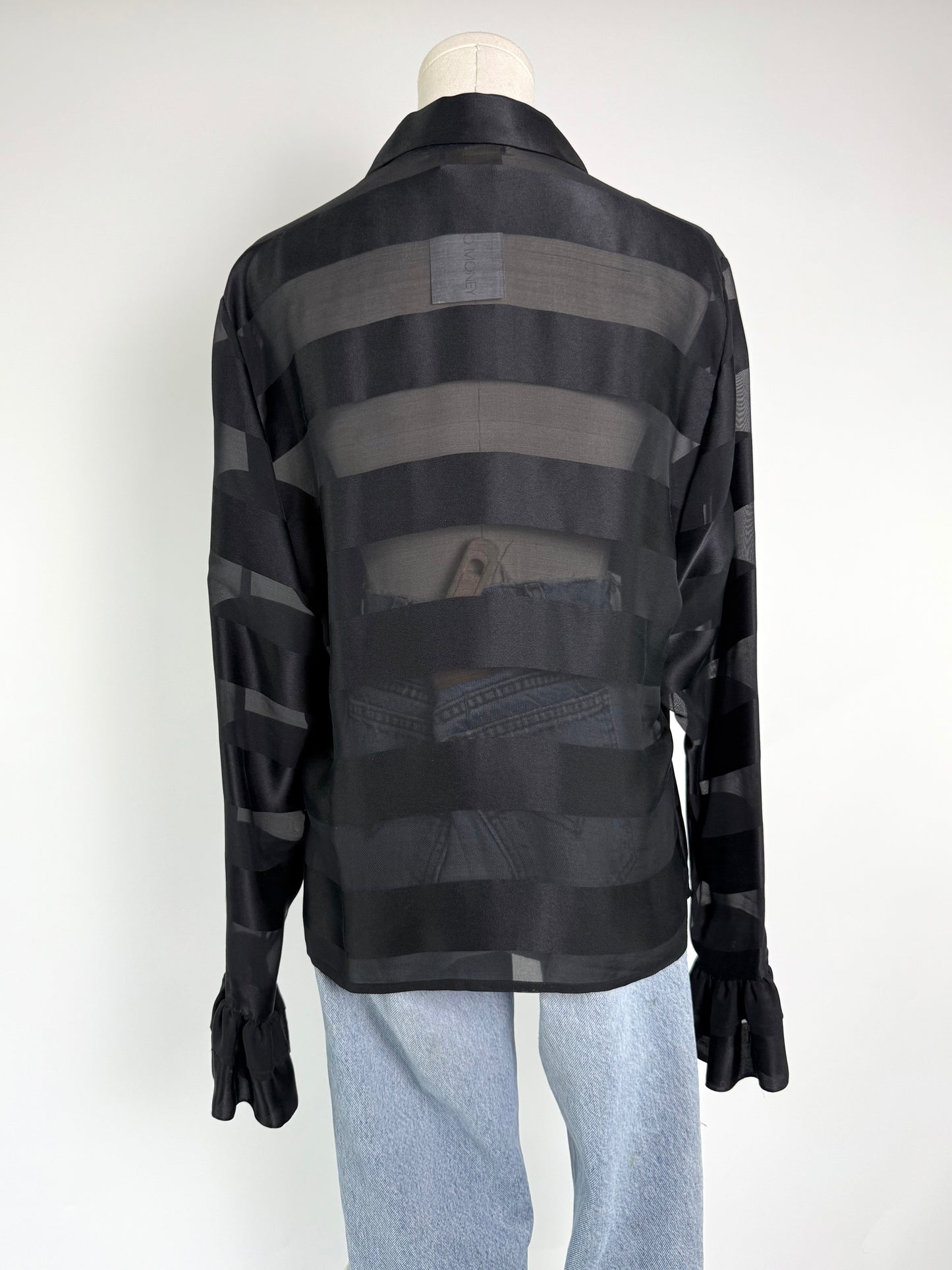 Vintage Patrick Christopher Black Silk Top