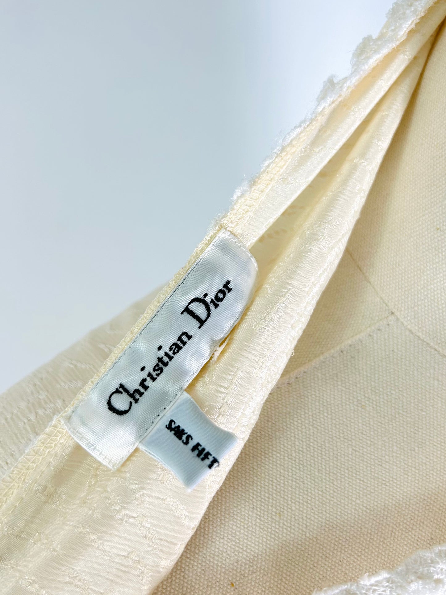 Christian Dior Cream Lace Floral Dress