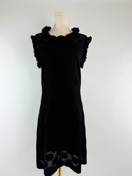 Chanel Perforated Ruffle Dress