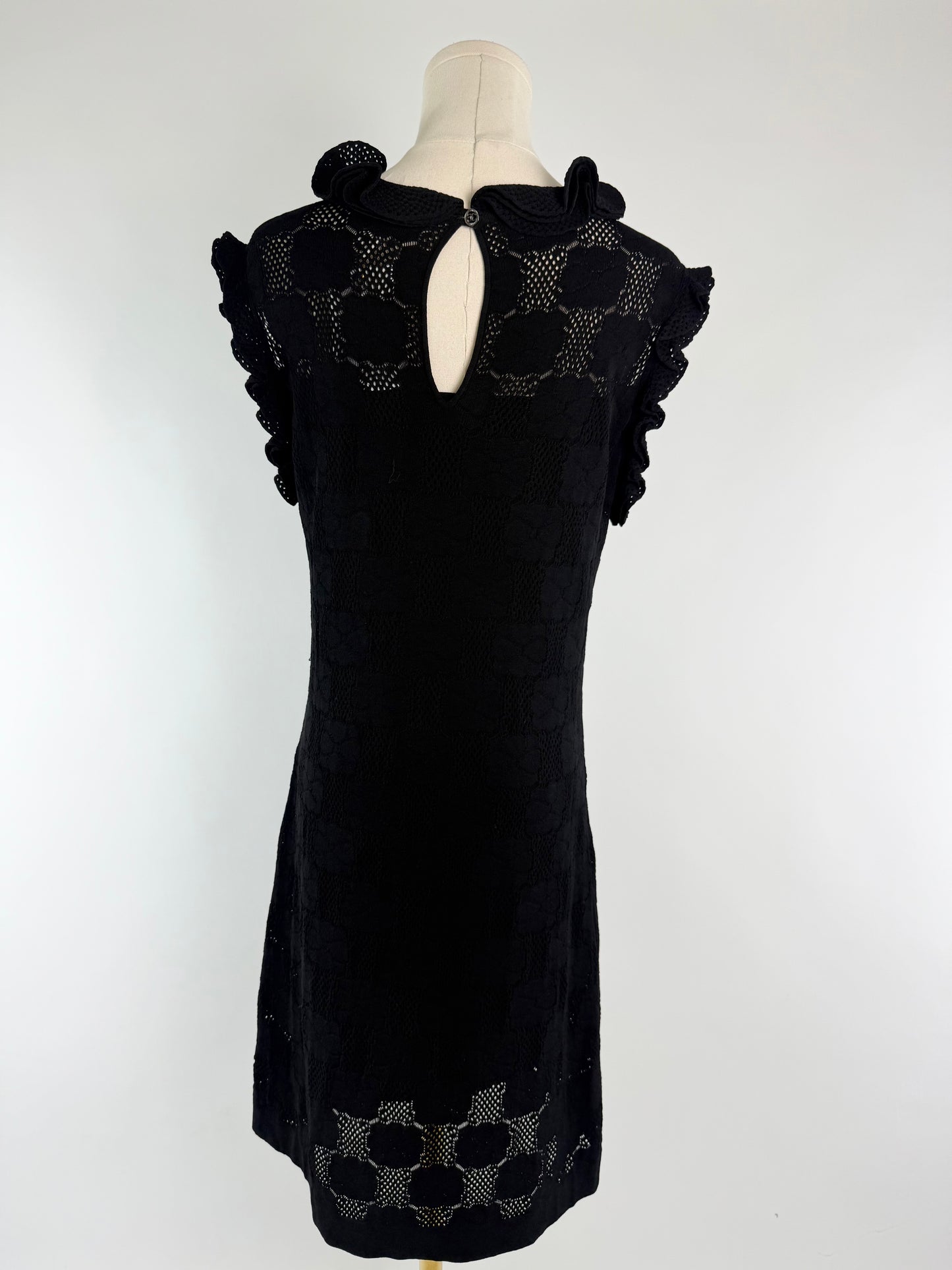Chanel Perforated Ruffle Dress