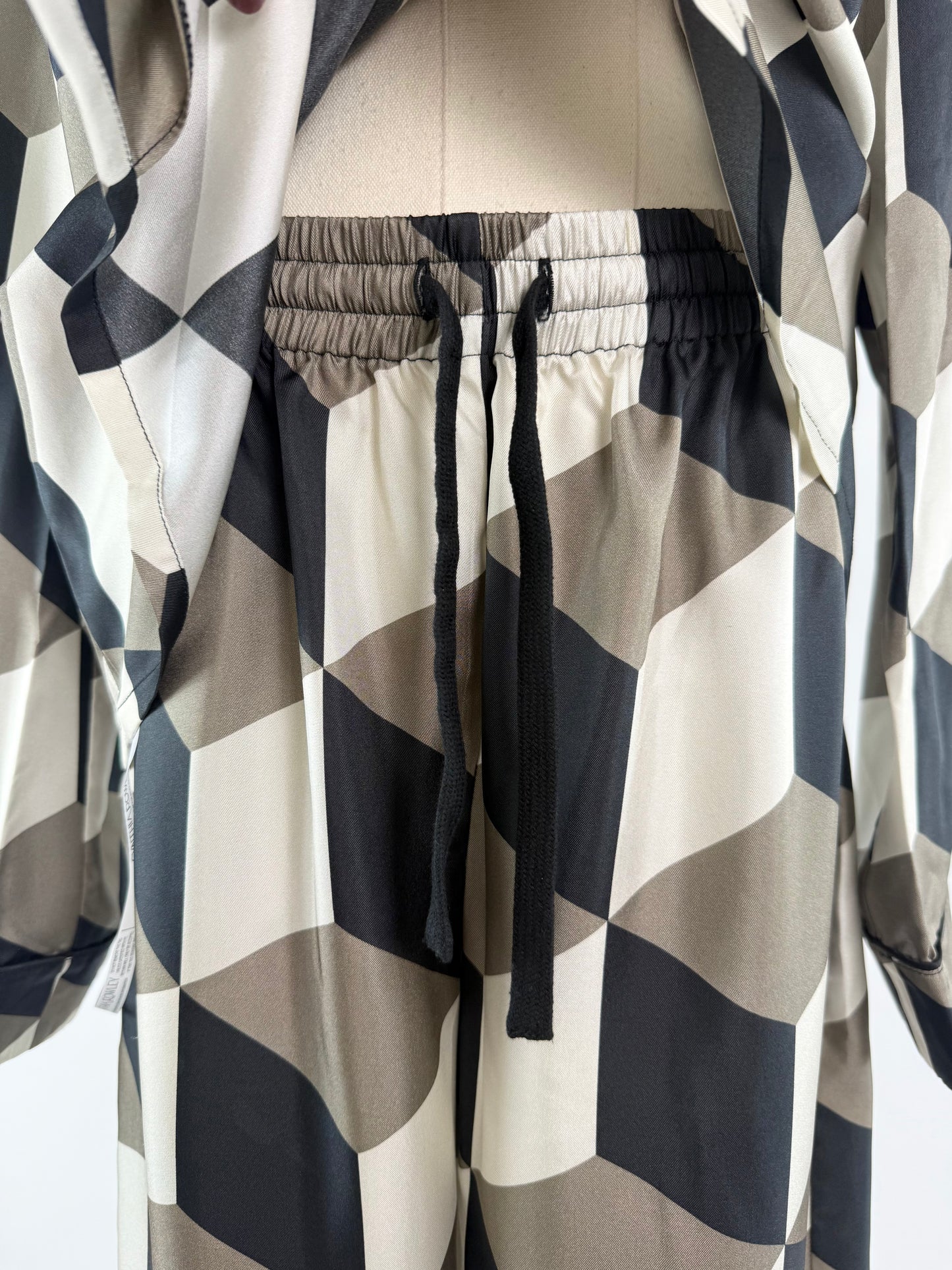 Cynthia Rowley Geometric Silk Pant