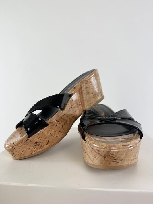 Stuart Weitzman Carman Black Wedge