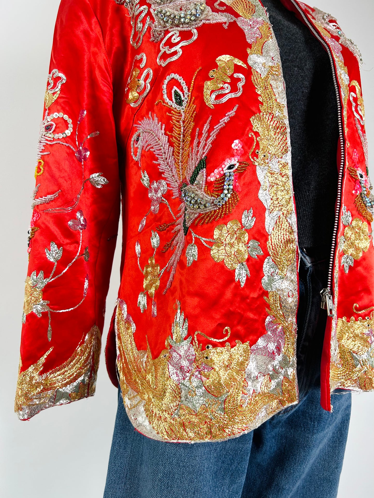 Vintage Hand-beaded Embroidered Chinese Jacket