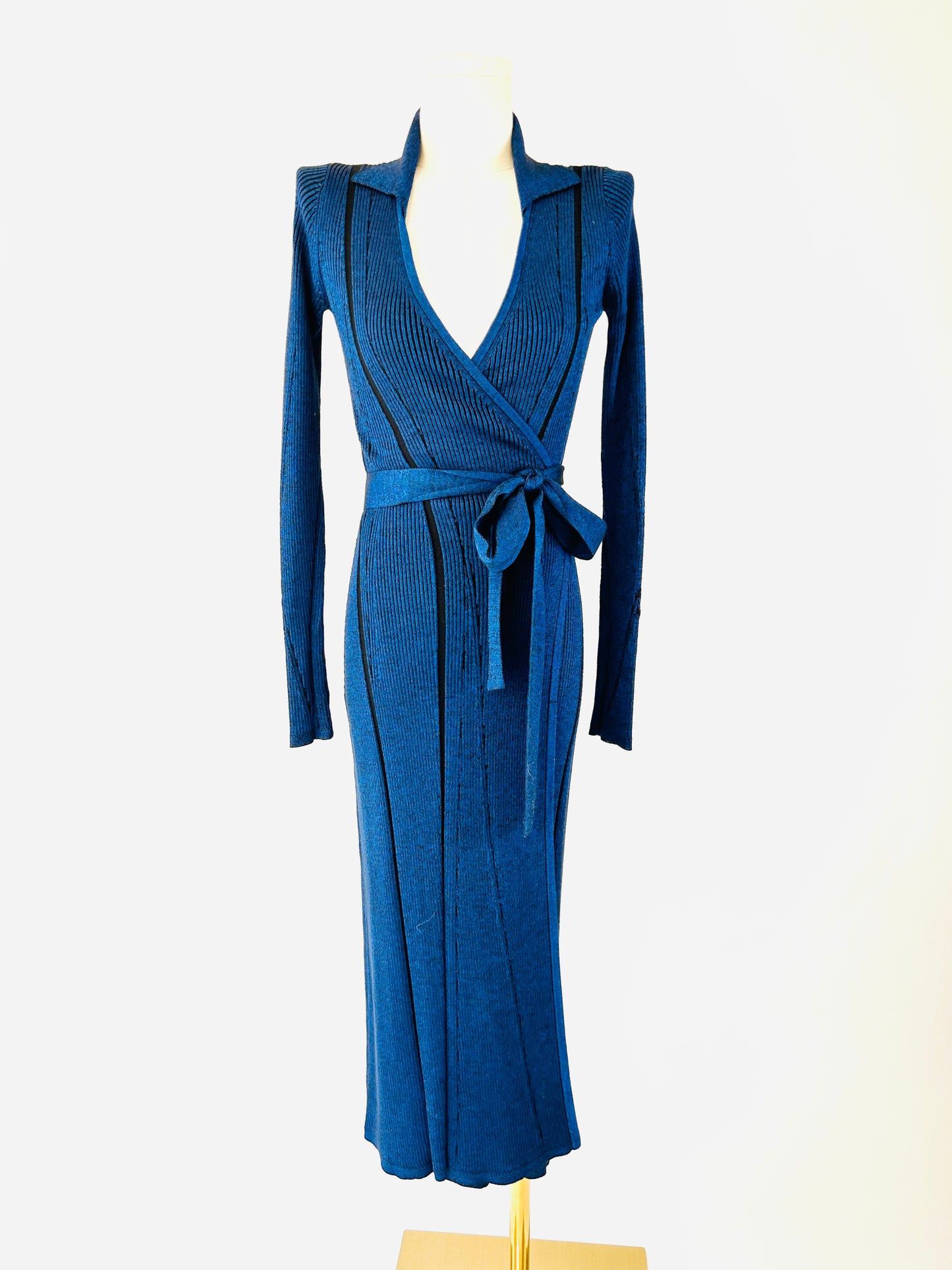 Diane Von Furstenberg Blue Wrap Dress