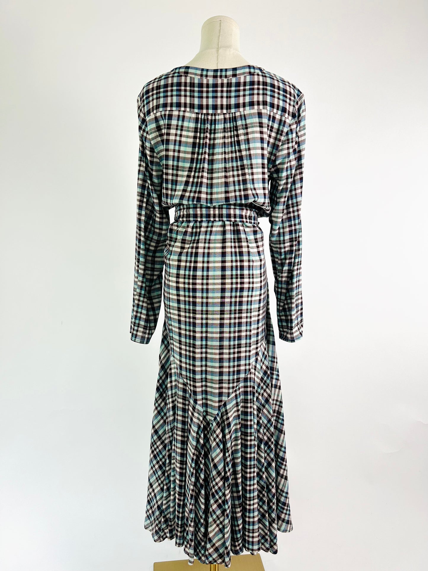 Apiece Apart Check Midi Dress