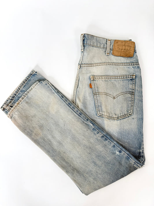 Vintage Levi's Orange Tab Bleach Worn 32"