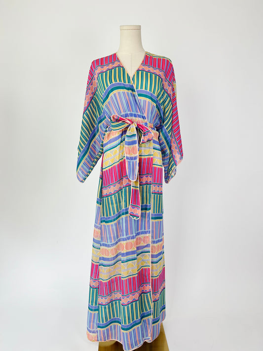 Vintage Mary McFadden Kimono Maxi Dress