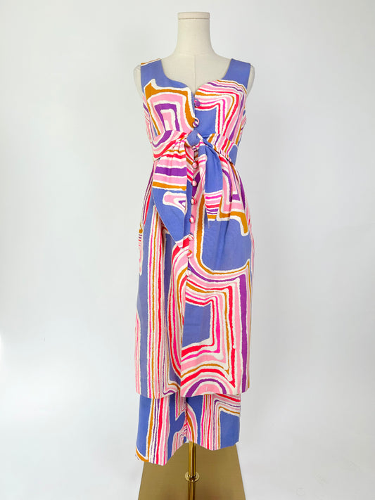 Vintage 1970s Abstract Pantsuit