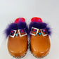 Fendi Fur Clogs Square Eye