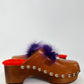 Fendi Fur Clogs Square Eye