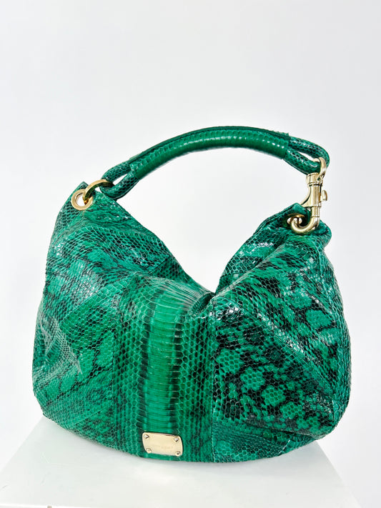 Jimmy Choo Green Python Bag