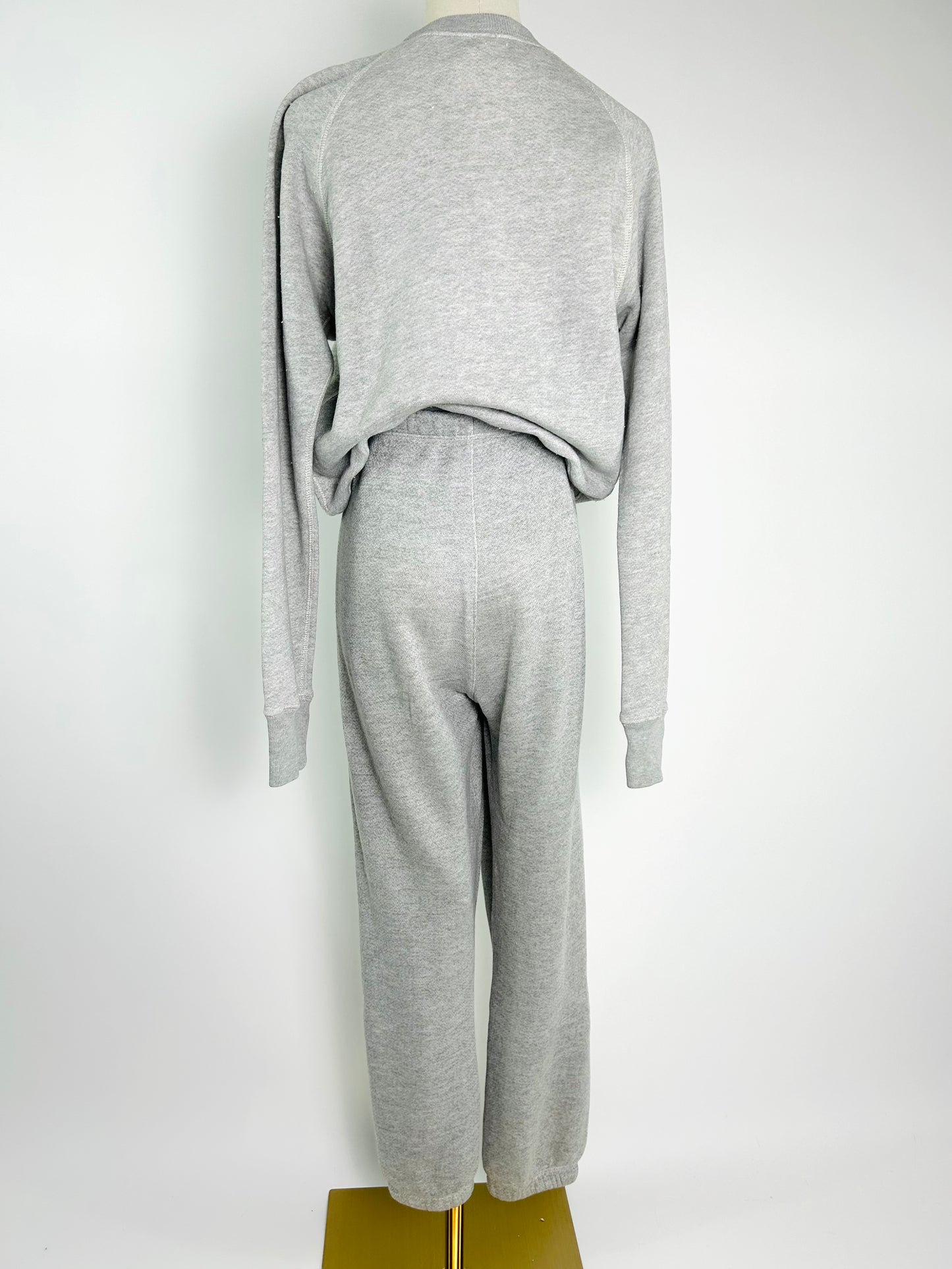 Re/Done Gray Sweat Shirt and Pant Suit