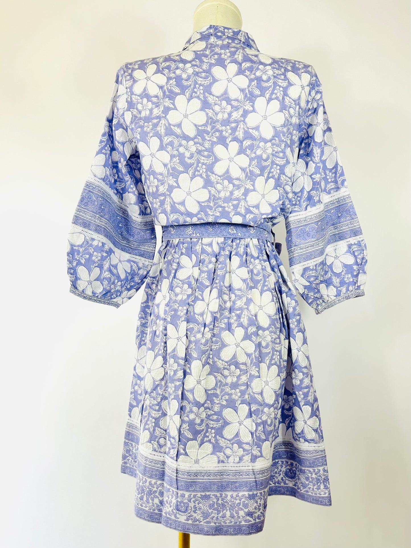Indian Hand Printed Dress in Lavender