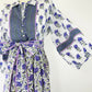 Indian Hand Printed Dress in Purple