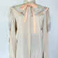 Vintage Jerri Sherman Blush Silk Top Deadstock