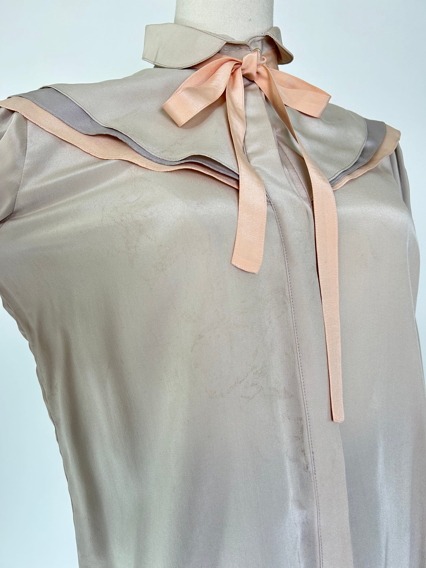 Vintage Jerri Sherman Blush Silk Top Deadstock