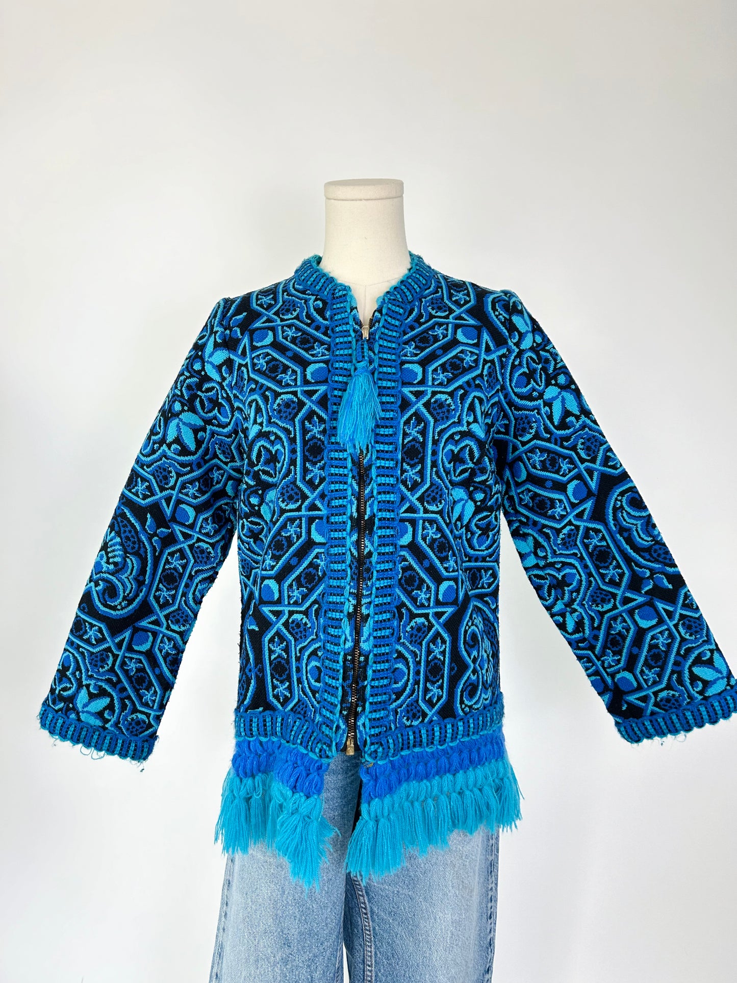 Vintage 1970s Spanish Brocade Wool Jacket