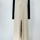 Vintage Linen Maxi Skirt with Slit