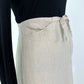 Vintage Linen Maxi Skirt with Slit