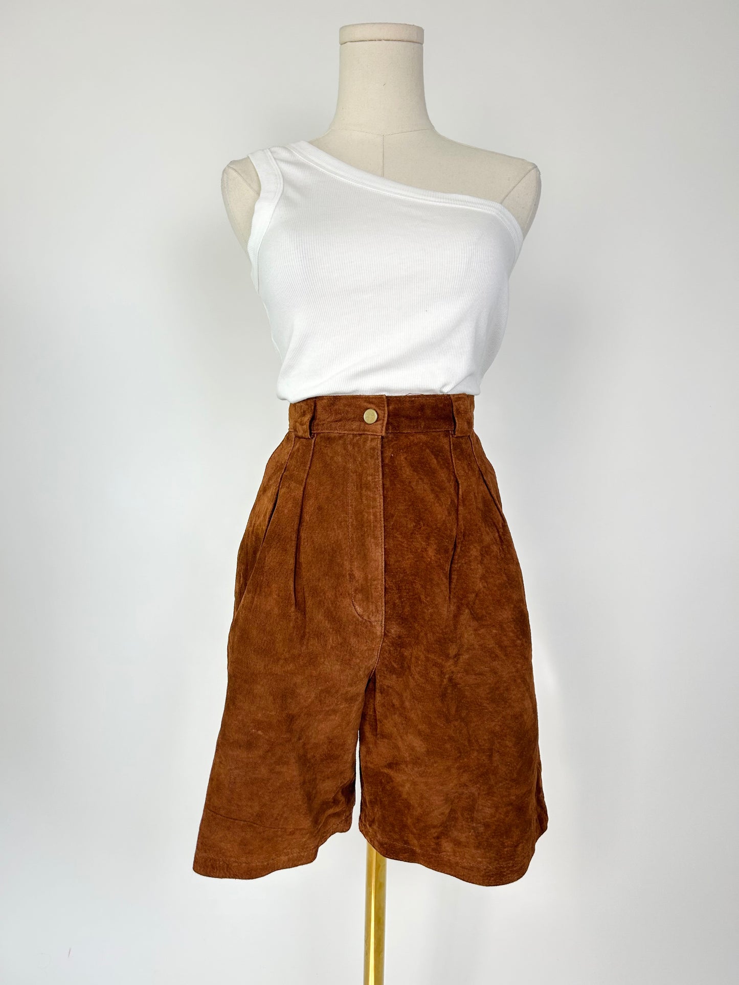 Vintage Suede High Waisted Shorts