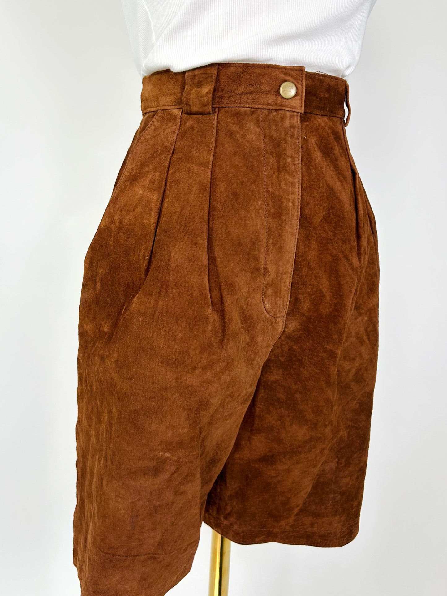 Vintage Suede High Waisted Shorts