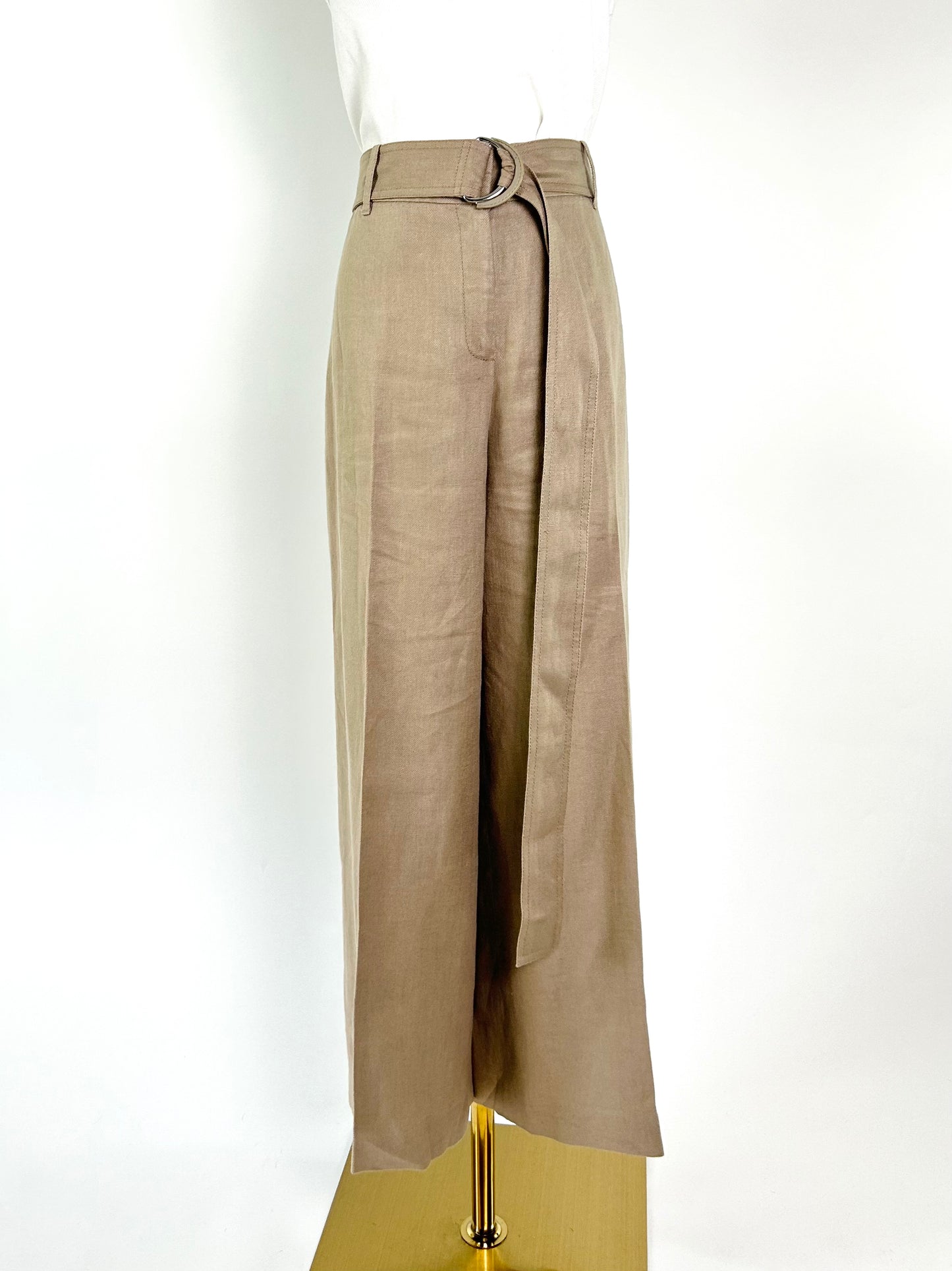 Lafayette 148 Tan Pants + Belt