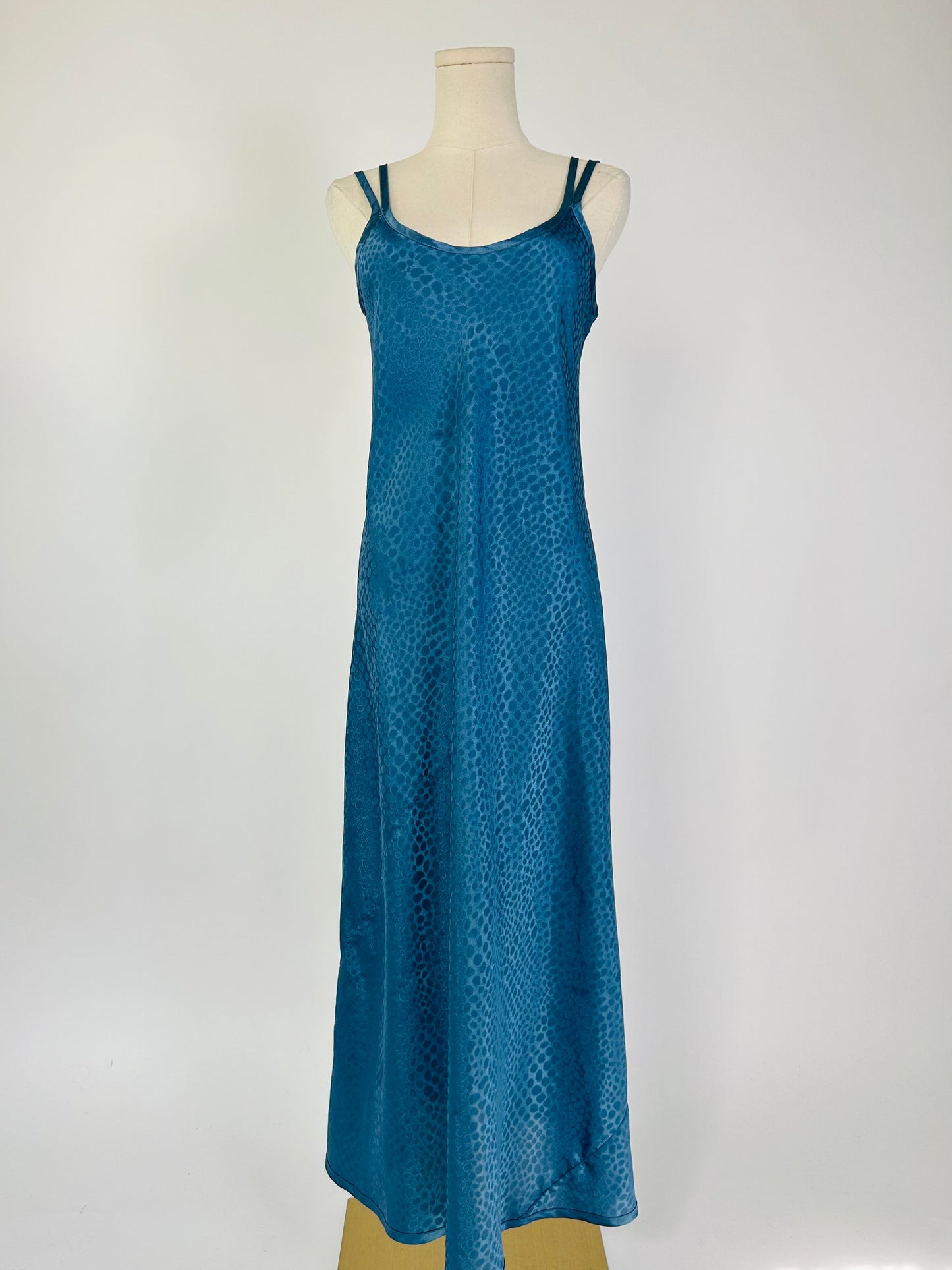 Vintage Halston Tonal Leopard Slip Dress