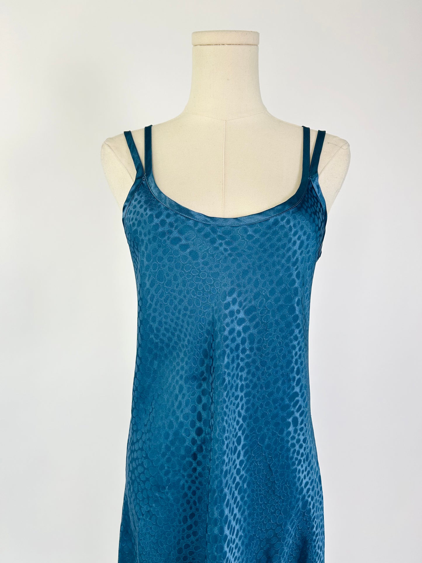 Vintage Halston Tonal Leopard Slip Dress