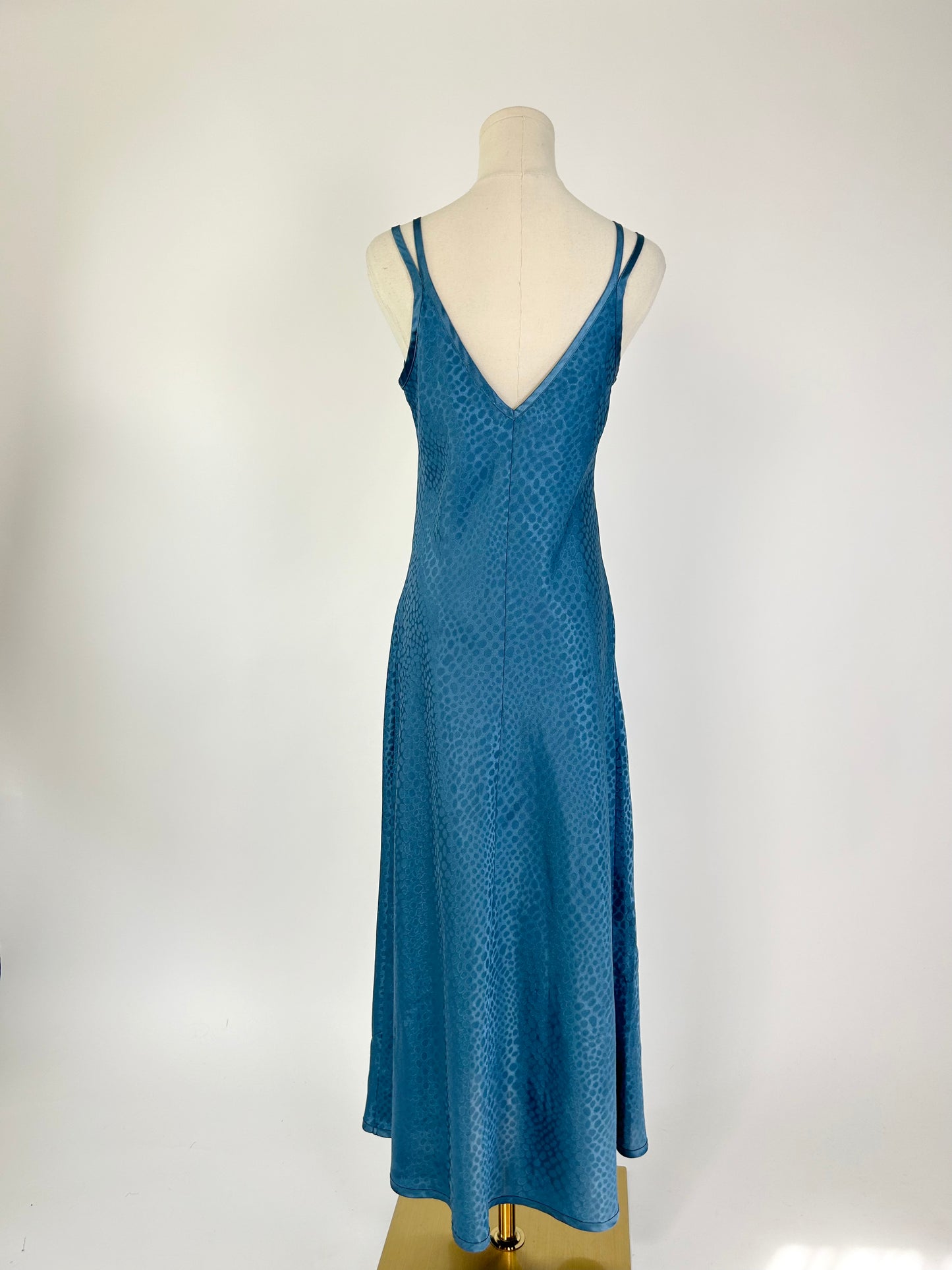 Vintage Halston Tonal Leopard Slip Dress