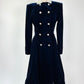 Vintage Oscar de la Renta Blue Velvet Collectors Dress