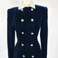 Vintage Oscar de la Renta Blue Velvet Collectors Dress