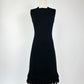 Vintage Wool Midi Dress With Loops Trim