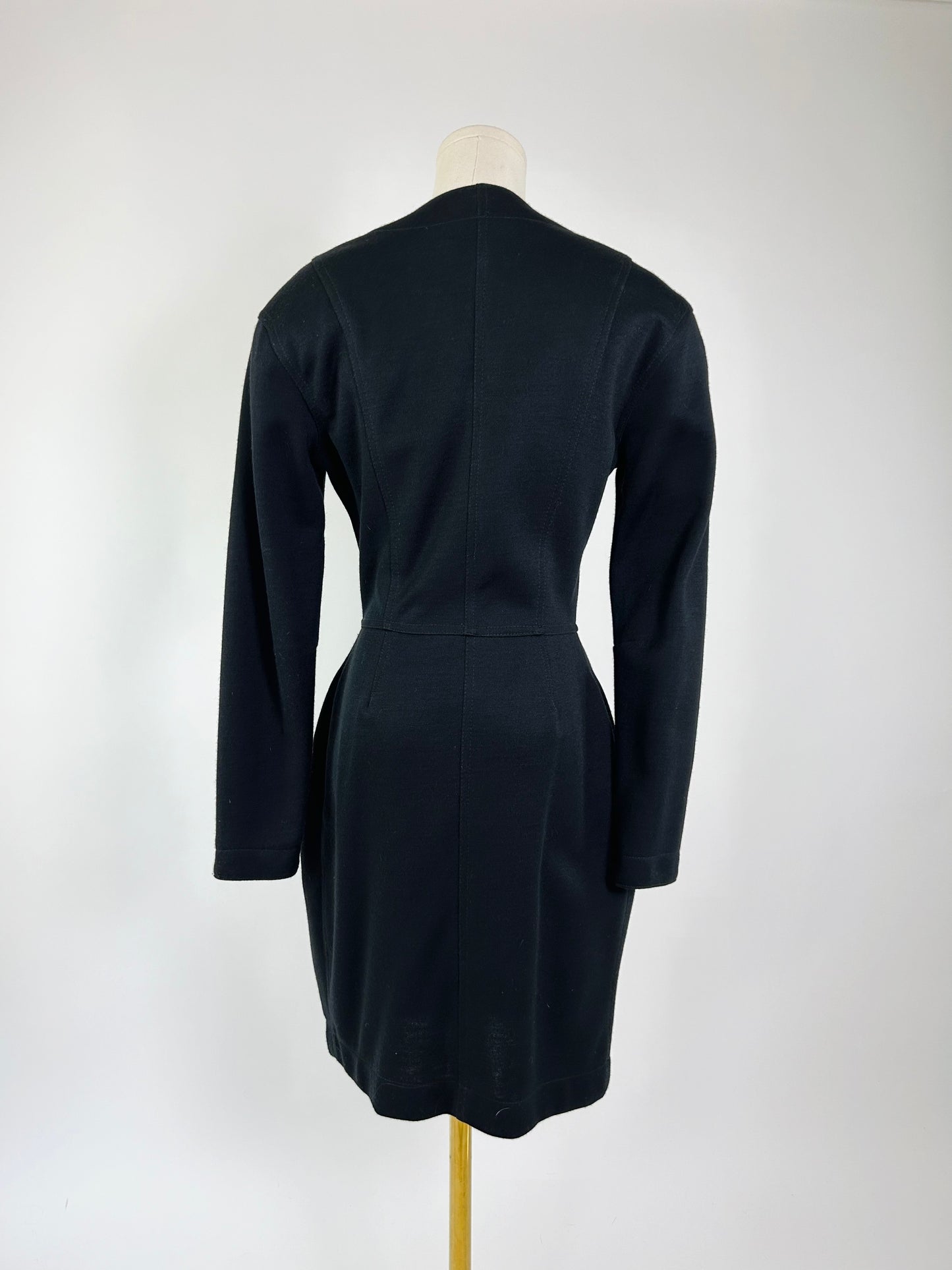 Vintage Grith Gerner Black Dress with Gold Buttons