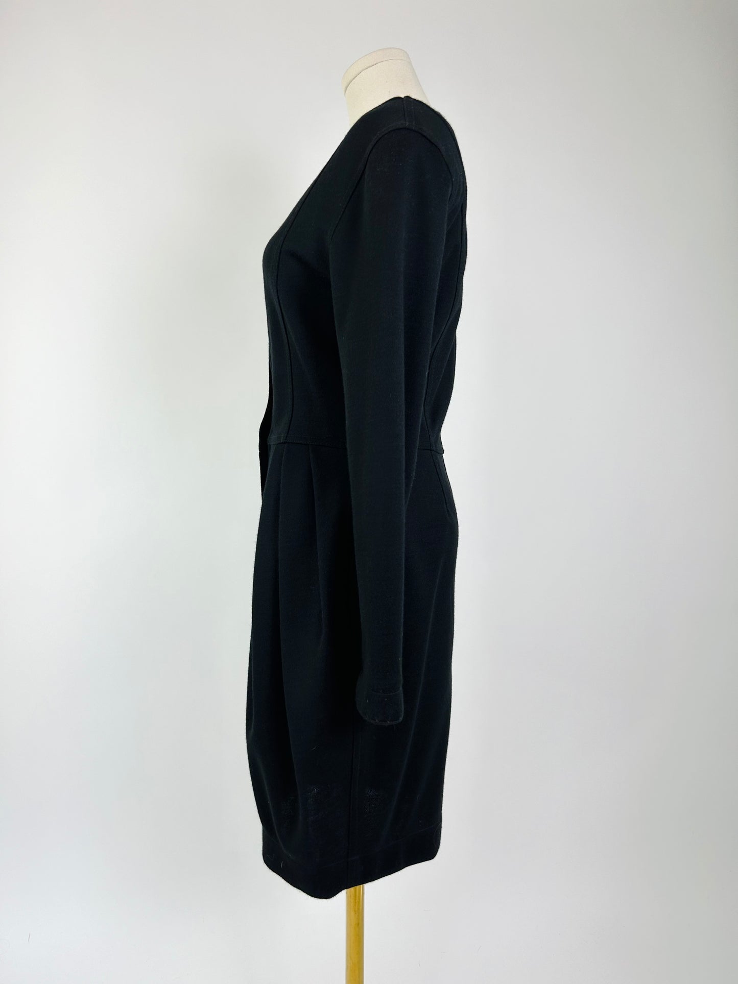 Vintage Grith Gerner Black Dress with Gold Buttons