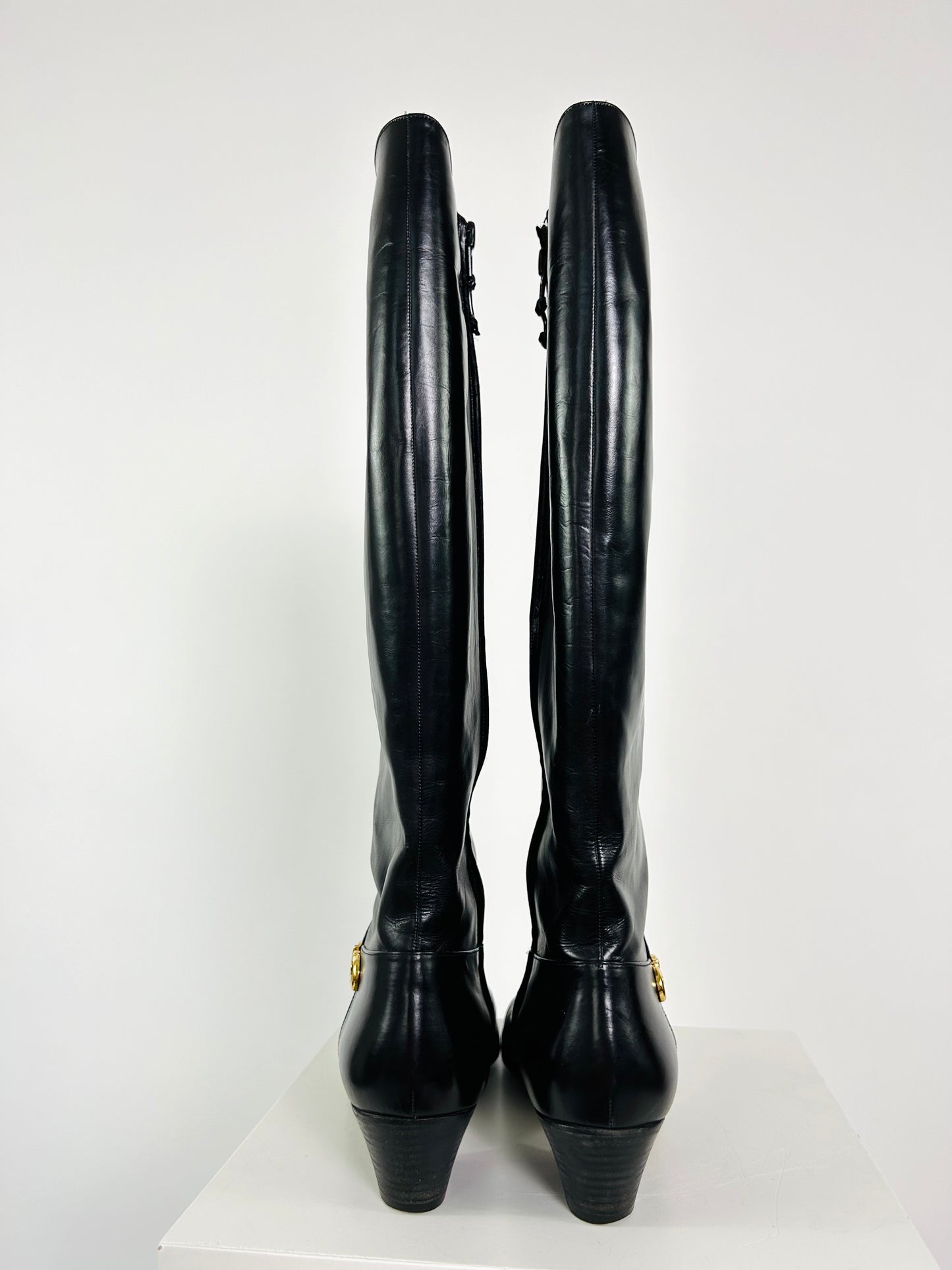 Vintage Salvador Ferragamo Black Boots