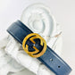 Navy Gucci Belt